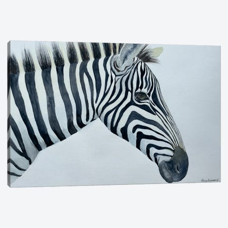 Zebra Canvas Print #KDV25} by Lucia Kasardova Canvas Wall Art
