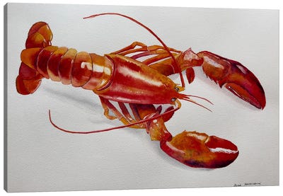 Red Lobster Canvas Art Print - Lobster Art