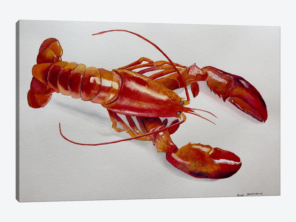 Red Lobster by Lucia Kasardova 1-piece Canvas Print