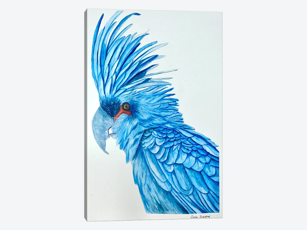 Blue Macaw by Lucia Kasardova 1-piece Canvas Art