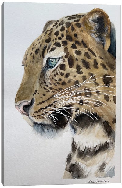 Leopard Canvas Art Print - Lucia Kasardova