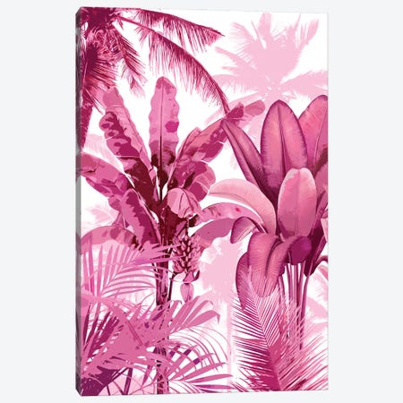 Palm Forest - Pink I Canvas Print #KDW10} by Kristen Drew Art Print