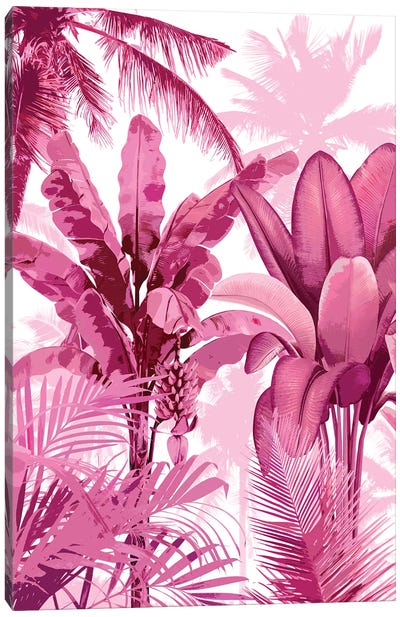 Palm Forest - Pink I Canvas Art Print