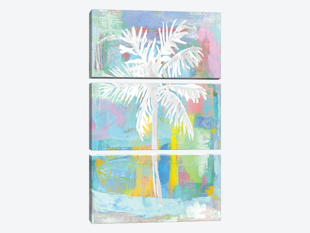 Abstract Palm - Aqua by Kristen Drew 3-piece Art Print