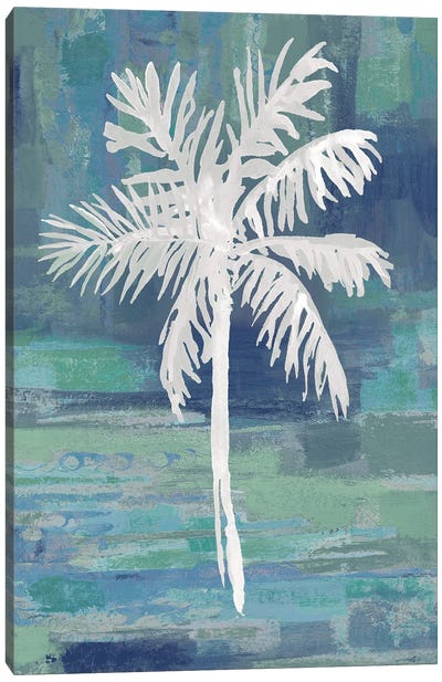 Abstract Palm - Blue I Canvas Art Print