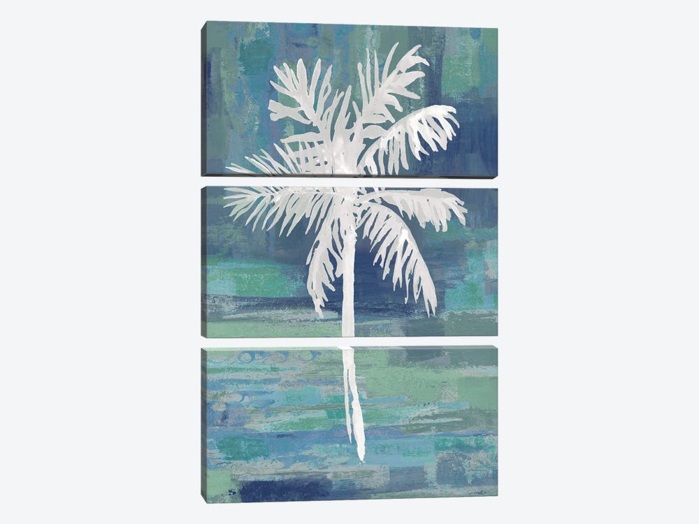Abstract Palm - Blue I by Kristen Drew 3-piece Canvas Artwork