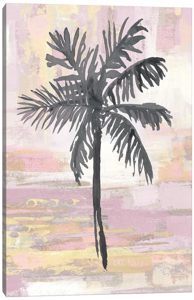 Abstract Palm - Pink Blush Canvas Art Print