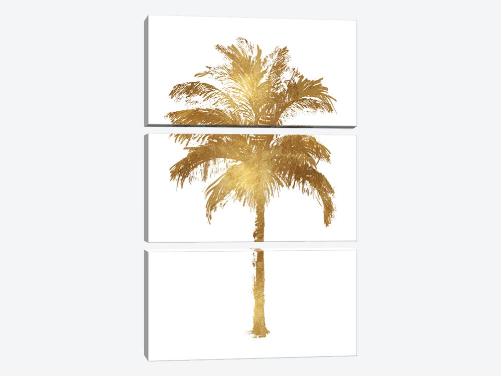 Palm - Gold II by Kristen Drew 3-piece Canvas Art Print