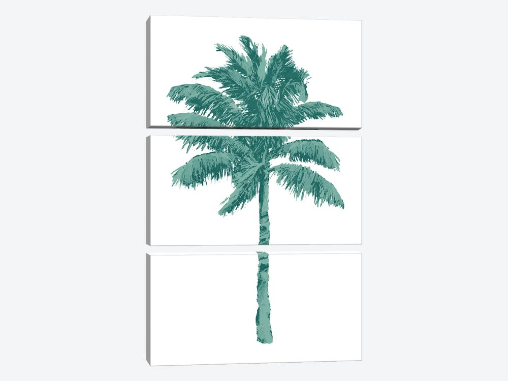 Palm - Green I by Kristen Drew 3-piece Canvas Artwork