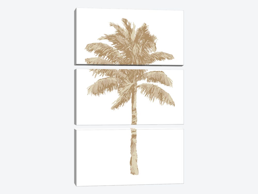 Palm - Natural I by Kristen Drew 3-piece Canvas Art Print
