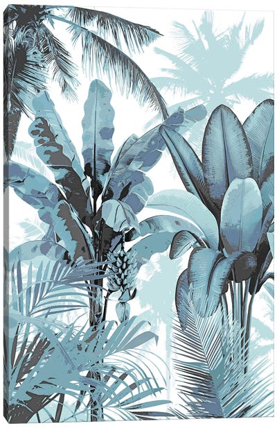 Palm Forest - Blue I Canvas Art Print