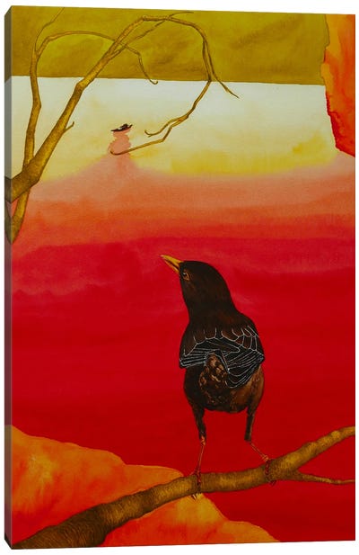 Red Sea Canvas Art Print - Crow Art
