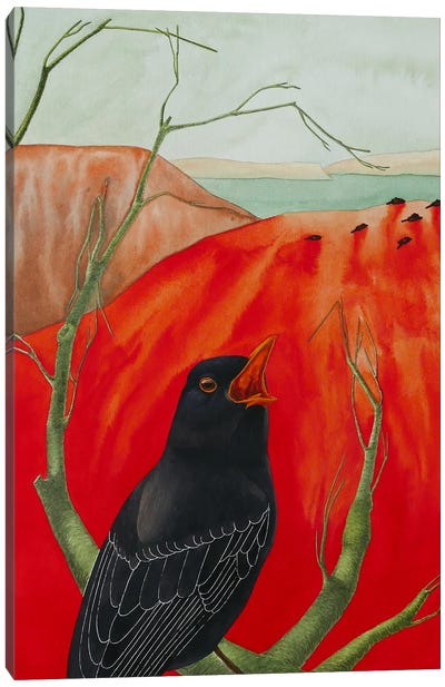 Scream Canvas Art Print - Crow Art