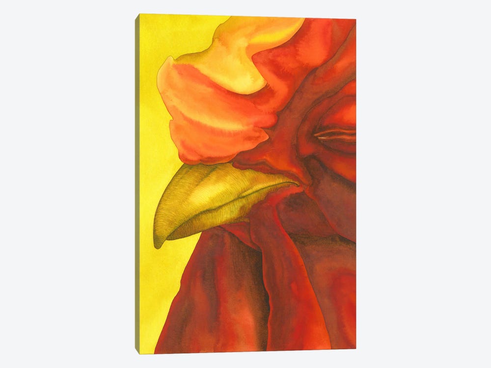 Rooster In The Fire I by Karina Danylchuk 1-piece Canvas Wall Art