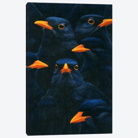 Blackbirds And Spirits Canvas Print #KDY3} by Karina Danylchuk Canvas Art