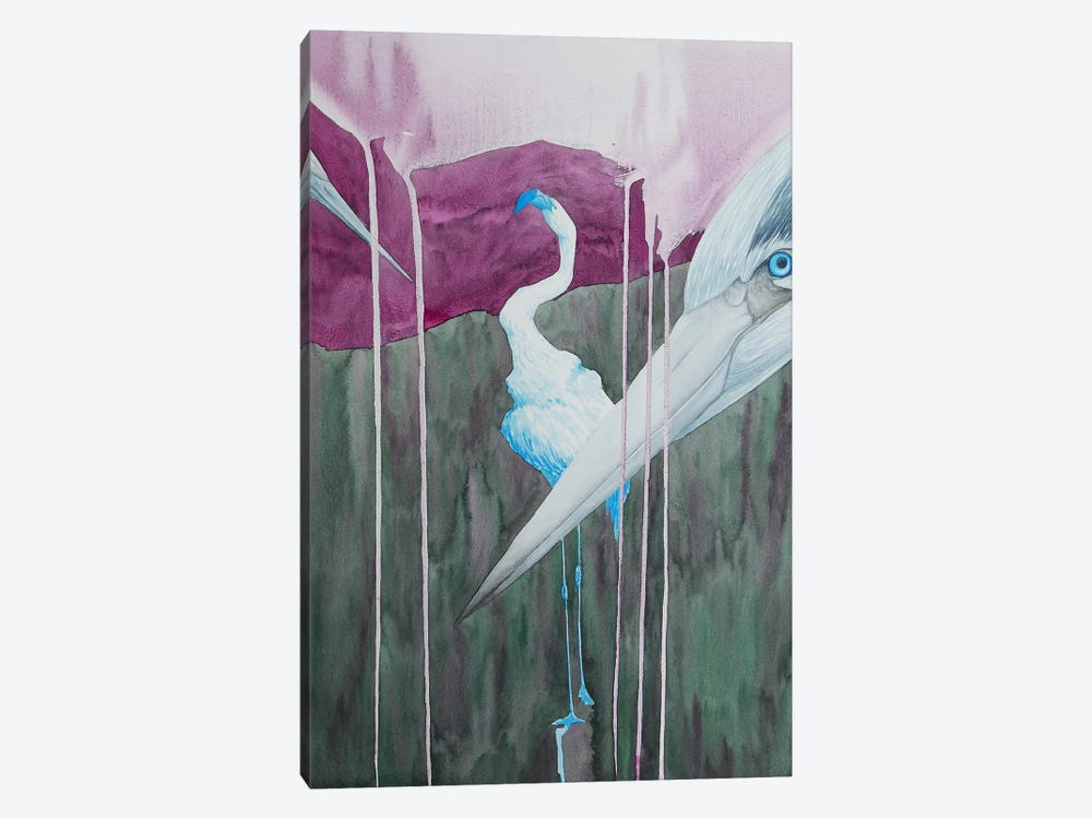 Two Herons In The Forest by Karina Danylchuk 1-piece Canvas Art Print