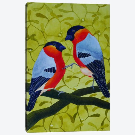 Bullfinches Canvas Print #KDY5} by Karina Danylchuk Canvas Art Print