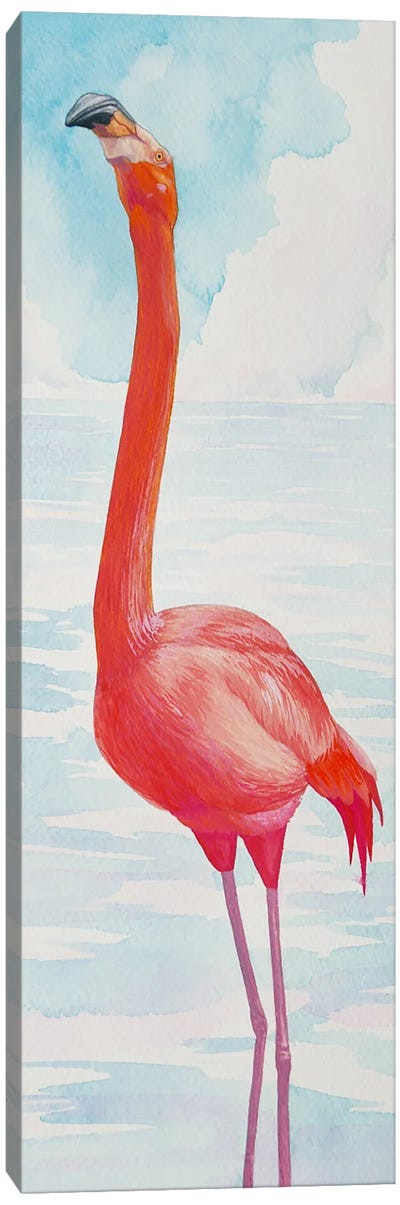 Pink Flamingo Canvas Art Print - Karina Danylchuk