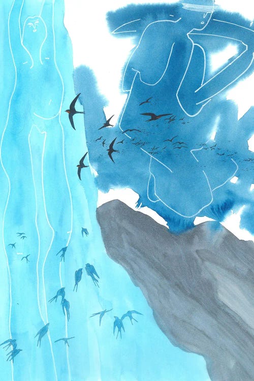 Swallows In The Alps 1974 by Karina Danylchuk wall art