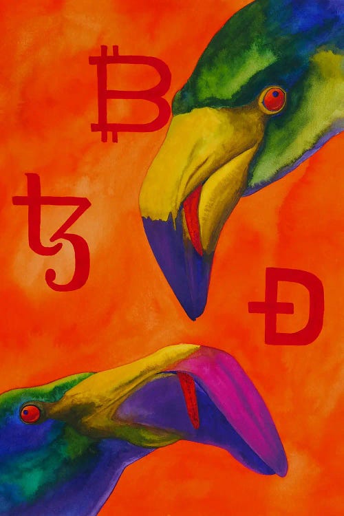 Crypto Lovers by Karina Danylchuk wall art