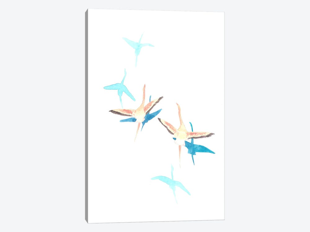 Flying Flamingoes by Karina Danylchuk 1-piece Art Print