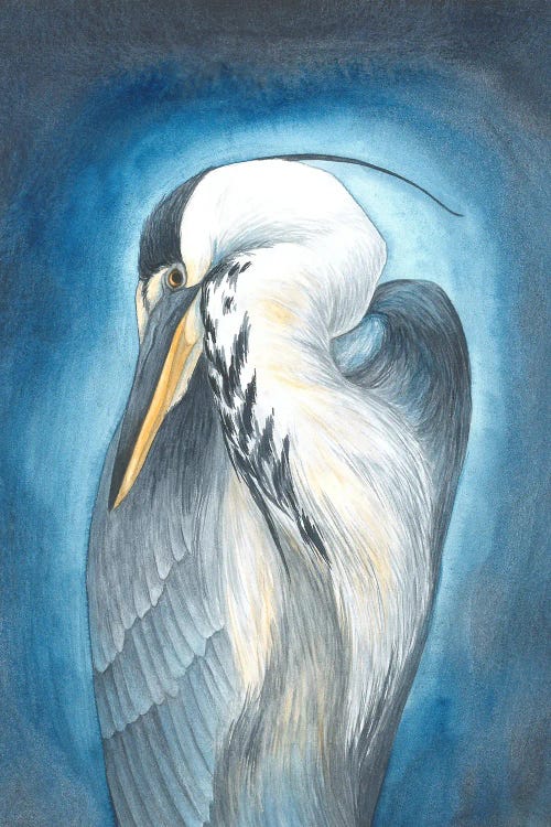 Heron In Blue