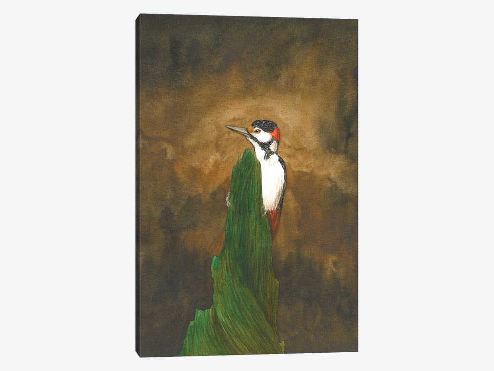 Woodpecker In The Forest by Karina Danylchuk 1-piece Canvas Art Print