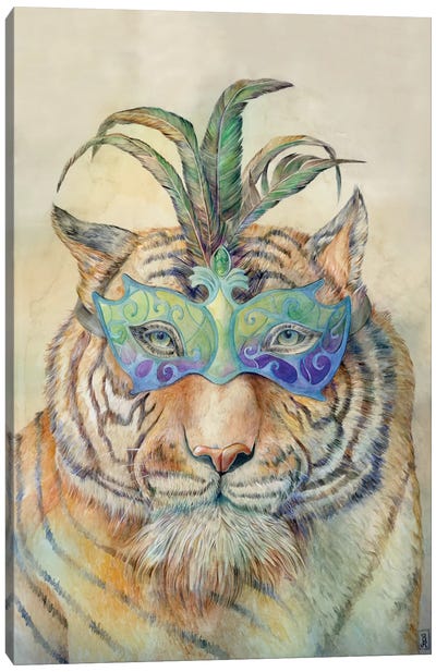 Masquerading Tiger Canvas Art Print - Tiger Art