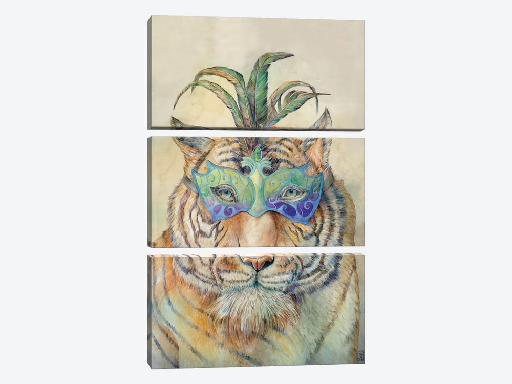 Masquerading Tiger by Brandon Keehner 3-piece Canvas Artwork