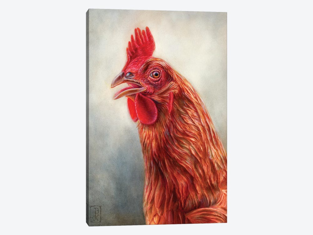 Red Hen by Brandon Keehner 1-piece Canvas Artwork