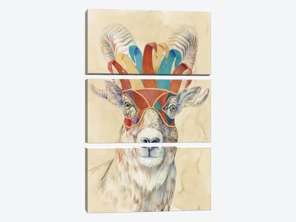 Masquerading Bighorn Sheep by Brandon Keehner 3-piece Canvas Print