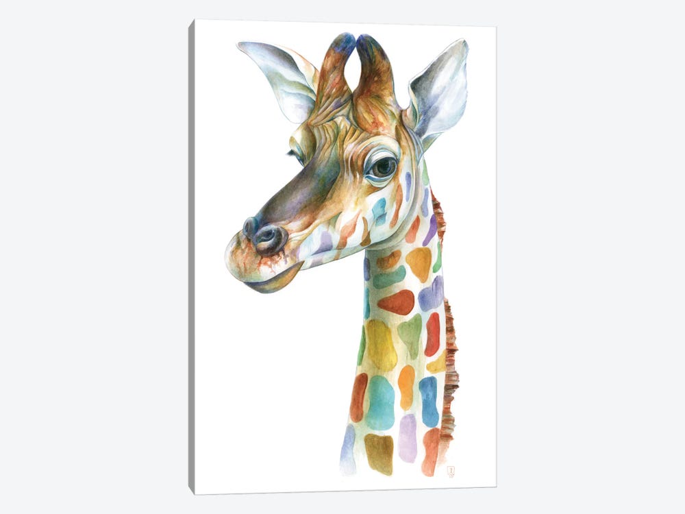 Colorful Giraffe by Brandon Keehner 1-piece Canvas Artwork
