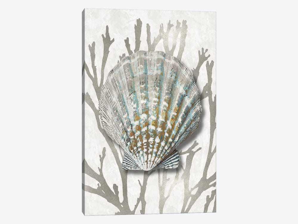 Shell Coral Silver IV by Caroline Kelly 1-piece Art Print