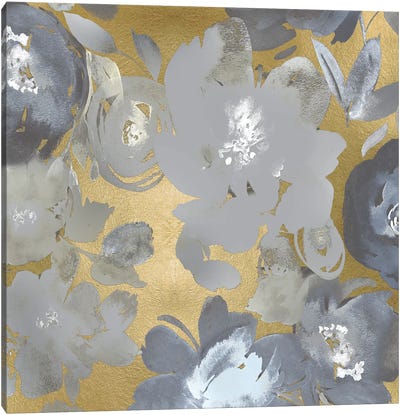 Springtime Silver on Gold I Canvas Art Print - Kelsey Morris