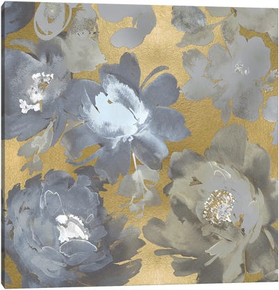 Springtime Silver on Gold II Canvas Art Print - Kelsey Morris