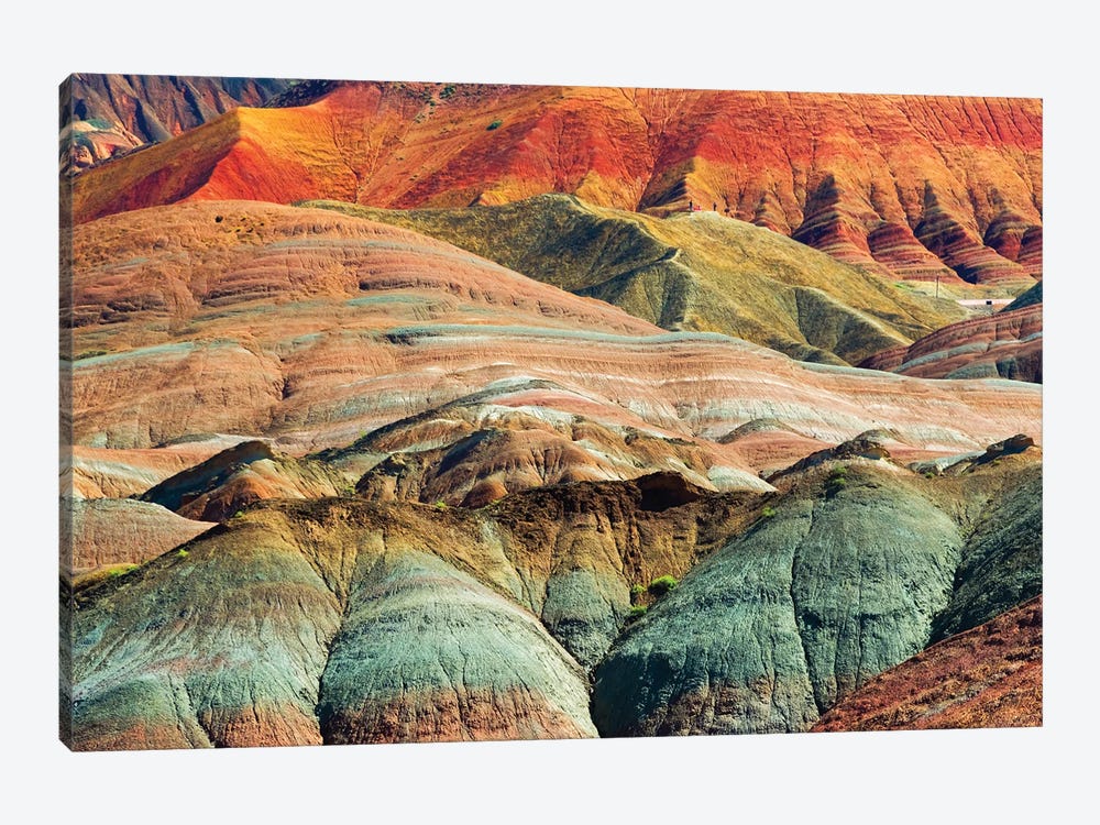 Colorful mountains in Zhangye National Geopark, Zhangye, Gansu Province, China by Keren Su 1-piece Canvas Artwork