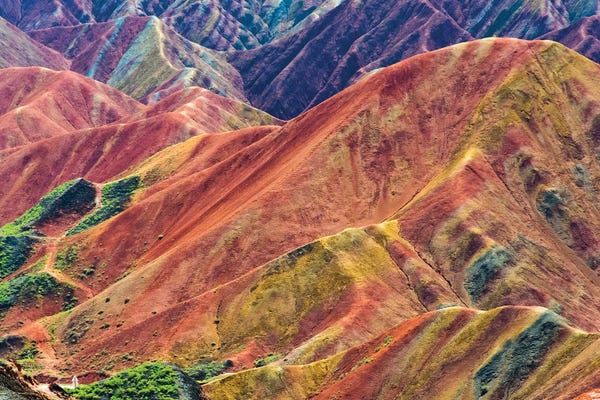 China: Colorful mountains in Zhangye National Geopark, Zhangye, Gansu Province, China by Keren Su