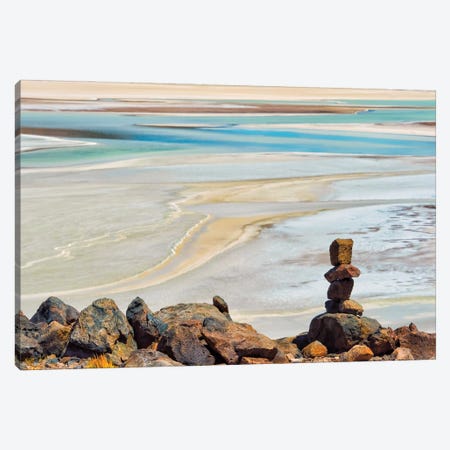 Laguna Salar de Talar with rock pile, San Pedro de Atacama, Antofagasta Region, Chile Canvas Print #KES119} by Keren Su Art Print