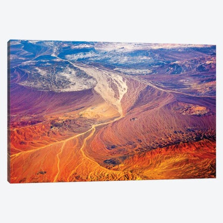 Aerial view of land pattern on Atacama Desert, Chile Canvas Print #KES120} by Keren Su Canvas Art