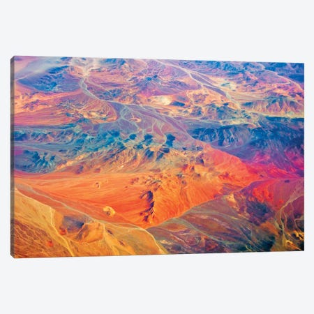 Aerial view of land pattern on Atacama Desert, Chile Canvas Print #KES121} by Keren Su Canvas Art