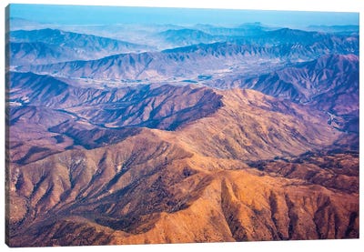 Aerial view of mountains, Atacama Desert, Chile Canvas Art Print