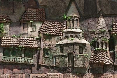 Bas relief, Sighnaghi, Georgia by Keren Su art print