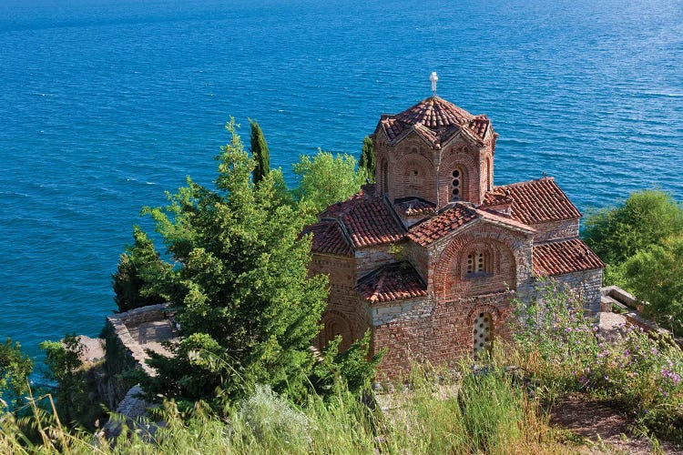 Church of St. John the Theologian at Kaneo on the shores of Lake Ohrid, Republic of Macedonia by Keren Su wall art