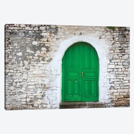 Door of an old house, Berat, Albania Canvas Print #KES27} by Keren Su Canvas Art
