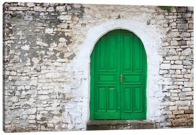 Door of an old house, Berat, Albania Canvas Art Print