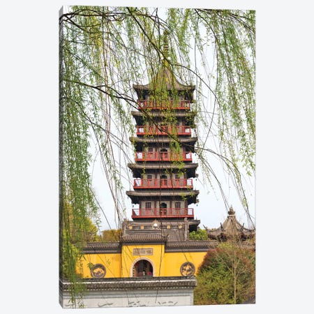Haogu Pagoda Temple on the South Lake, Jiaxing, Zhejiang Province, China Canvas Print #KES28} by Keren Su Canvas Art Print