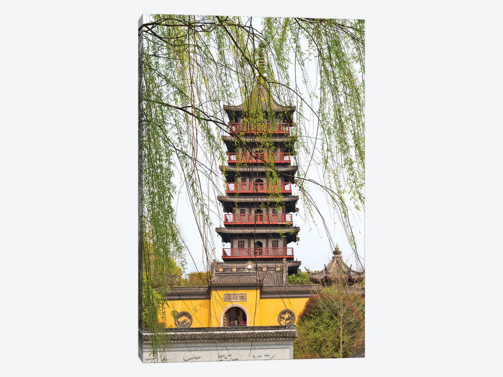 Haogu Pagoda Temple on the South Lake, Jiaxing, Zhejiang Province, China by Keren Su 1-piece Art Print