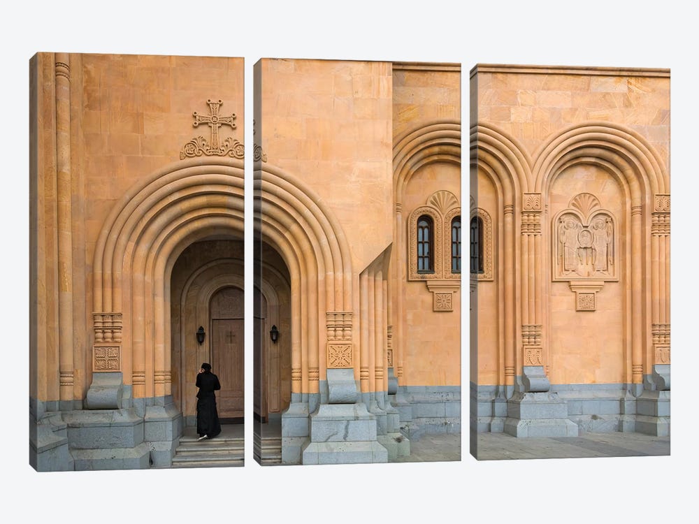 Holy Trinity Cathedral of Tbilisi, also known as Sameba, Tbilisi, Georgia by Keren Su 3-piece Canvas Art