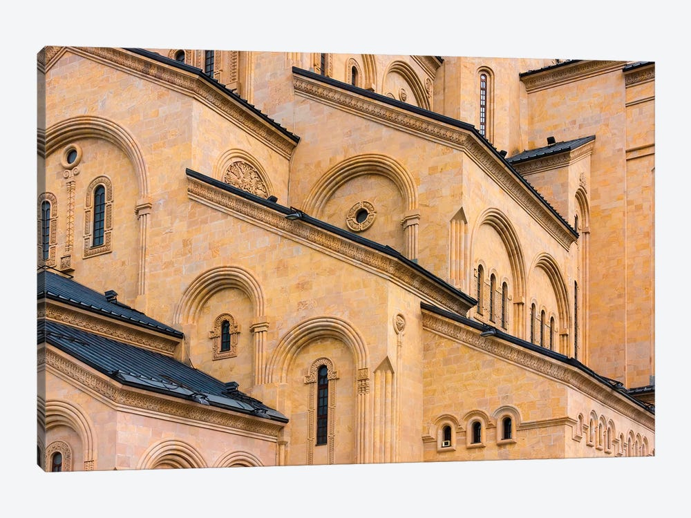 Holy Trinity Cathedral of Tbilisi, also known as Sameba. Tbilisi, Georgia. by Keren Su 1-piece Canvas Print
