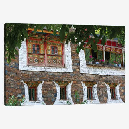 Old house in Zhuokeji Headman's Village, Ngawa Tibetan and Qiang Autonomous Prefecture, China Canvas Print #KES41} by Keren Su Canvas Print